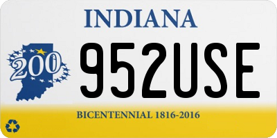 IN license plate 952USE