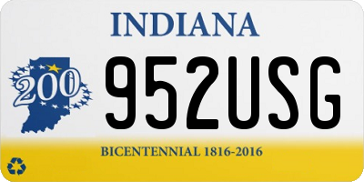 IN license plate 952USG