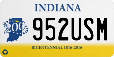 IN license plate 952USM