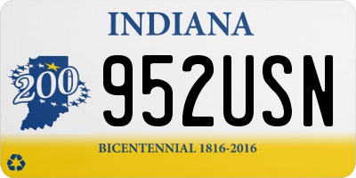 IN license plate 952USN