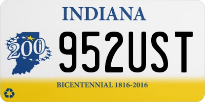 IN license plate 952UST