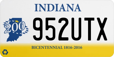 IN license plate 952UTX