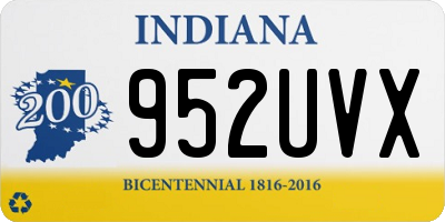 IN license plate 952UVX
