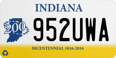 IN license plate 952UWA
