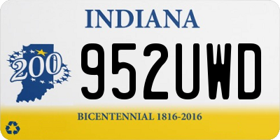 IN license plate 952UWD
