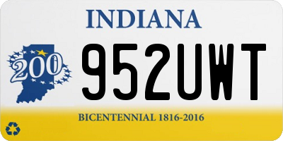 IN license plate 952UWT