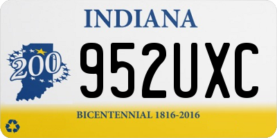 IN license plate 952UXC