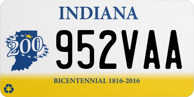 IN license plate 952VAA