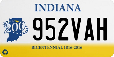 IN license plate 952VAH