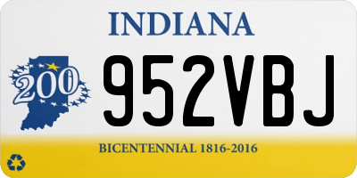 IN license plate 952VBJ