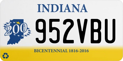 IN license plate 952VBU