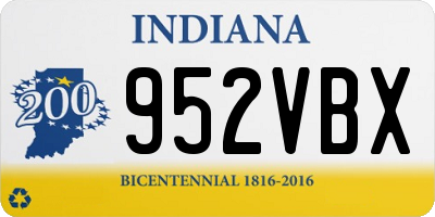 IN license plate 952VBX