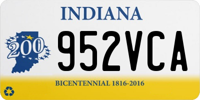 IN license plate 952VCA