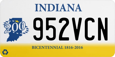 IN license plate 952VCN