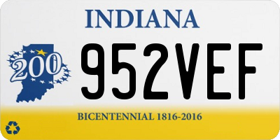 IN license plate 952VEF