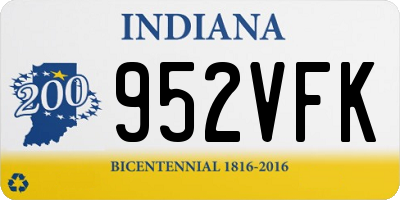 IN license plate 952VFK