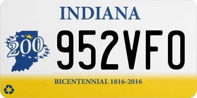 IN license plate 952VFO