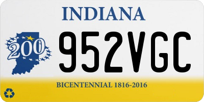 IN license plate 952VGC
