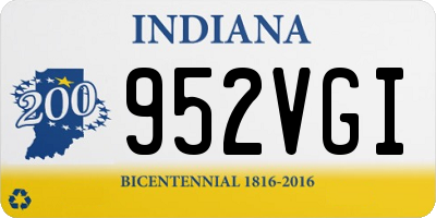 IN license plate 952VGI