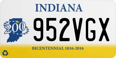 IN license plate 952VGX