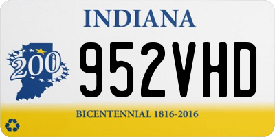 IN license plate 952VHD