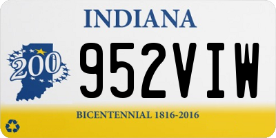 IN license plate 952VIW