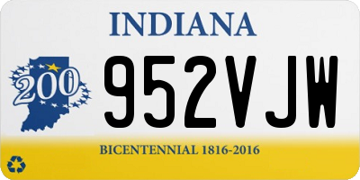 IN license plate 952VJW