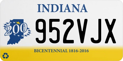 IN license plate 952VJX