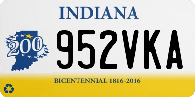IN license plate 952VKA