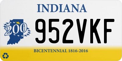 IN license plate 952VKF