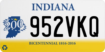 IN license plate 952VKQ
