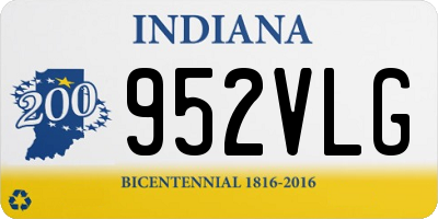 IN license plate 952VLG