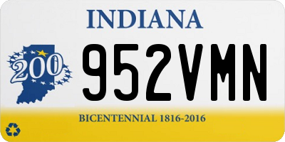 IN license plate 952VMN