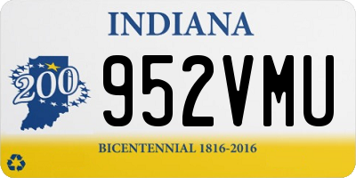 IN license plate 952VMU