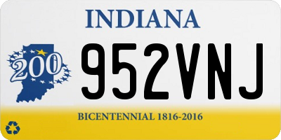IN license plate 952VNJ