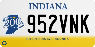 IN license plate 952VNK
