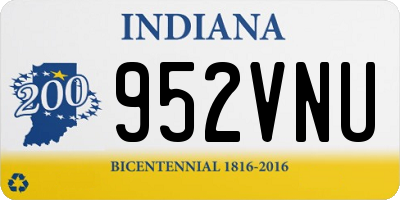 IN license plate 952VNU