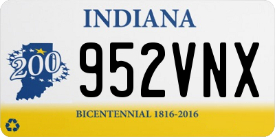 IN license plate 952VNX