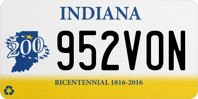 IN license plate 952VON
