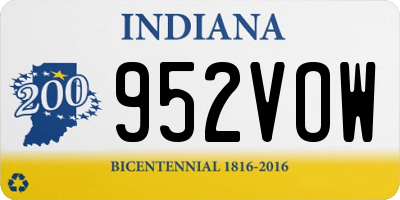 IN license plate 952VOW