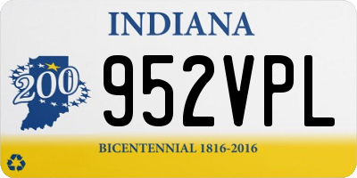 IN license plate 952VPL