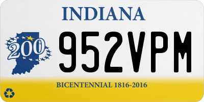 IN license plate 952VPM