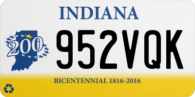 IN license plate 952VQK