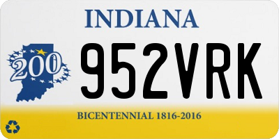 IN license plate 952VRK