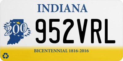 IN license plate 952VRL