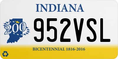 IN license plate 952VSL