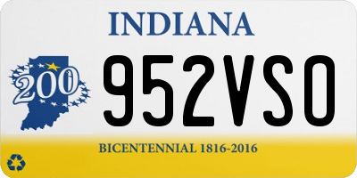 IN license plate 952VSO