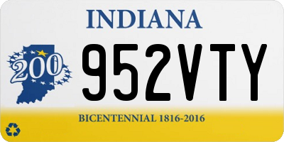 IN license plate 952VTY