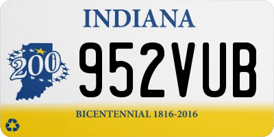 IN license plate 952VUB