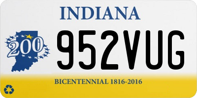 IN license plate 952VUG